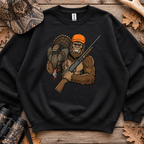 Bigfoot Turkey Hunter Sweatshirt in Black