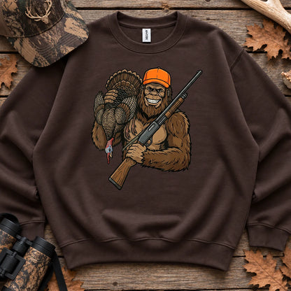 Bigfoot Turkey Hunter Sweatshirt in Dark Chocolate
