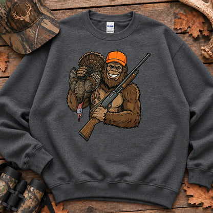 Bigfoot Turkey Hunter Sweatshirt in Dark Heather
