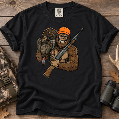 Bigfoot Turkey Hunting T-Shirt in Black