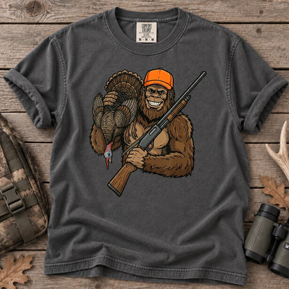 Bigfoot Turkey Hunting T-Shirt in Pepper