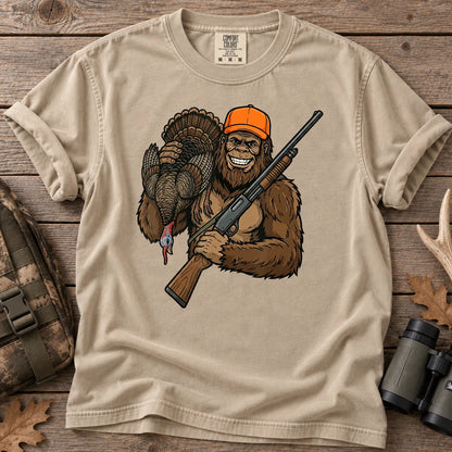 Bigfoot Turkey Hunting T-Shirt Sandstone - Front