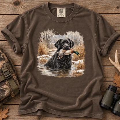 Black Lab Mallard Retriever T-Shirt in Espresso