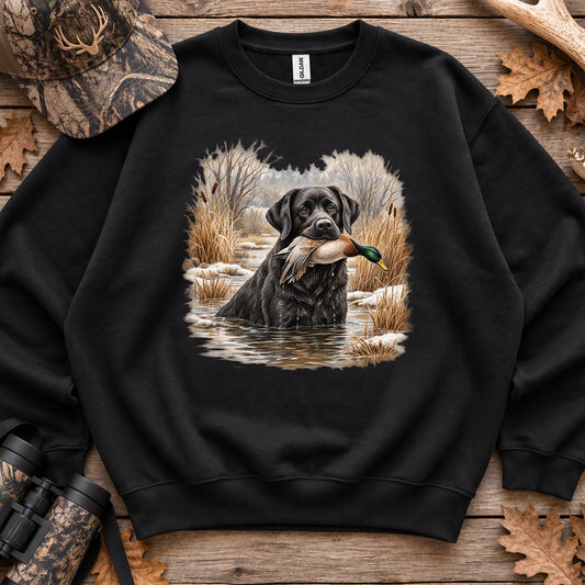 Black Lab Retriever Sweatshirt in Black