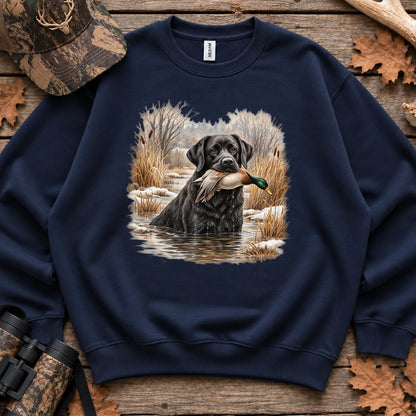 Black Lab Retriever Sweatshirt in Navy