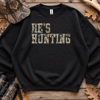 Bold Hes Hunting Camo Sweatshirt in Black