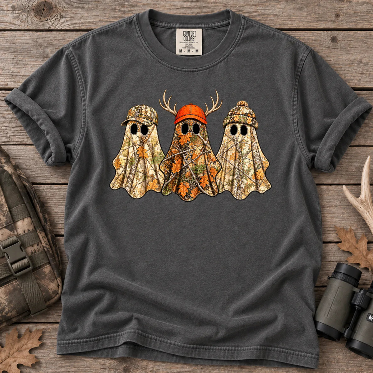 Boo Hunting Ghost T-Shirt in Pepper