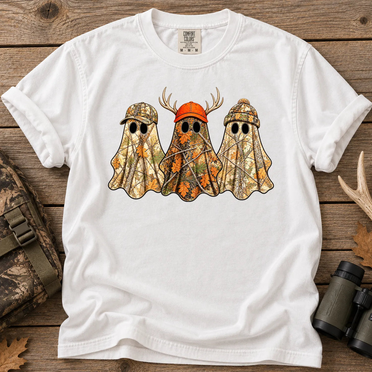 Boo Hunting Ghost T-Shirt in White