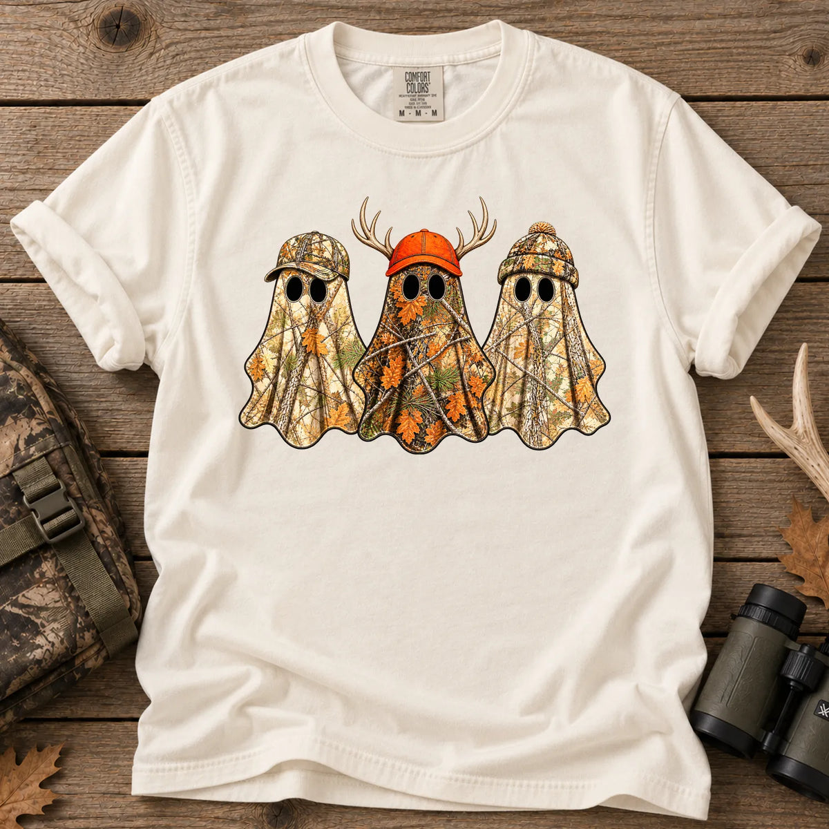 Boo Hunting Ghost T-Shirt in Ivory