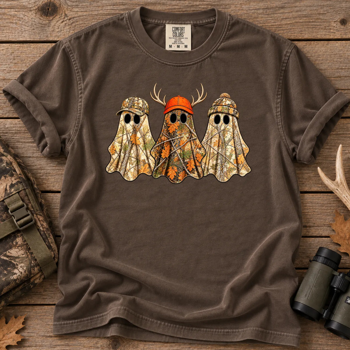 Boo Hunting Ghost T-Shirt in Espresso