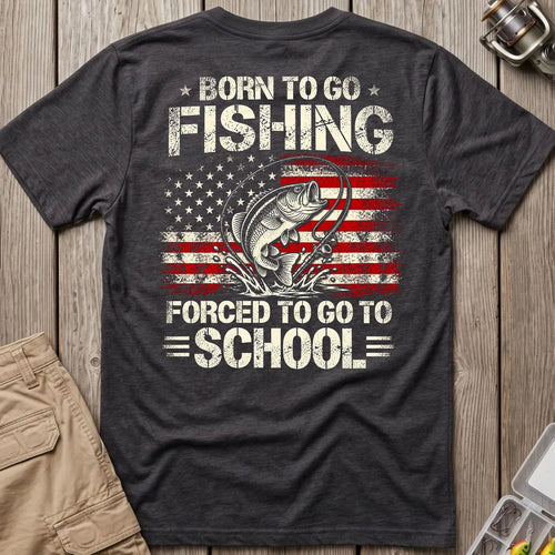 Born to Go Fishing T-Shirt in Dark Heather