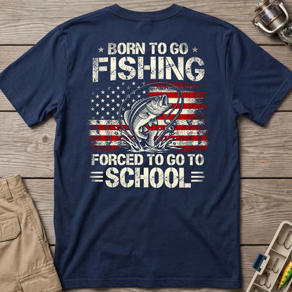 Born to Go Fishing T-Shirt in Navy