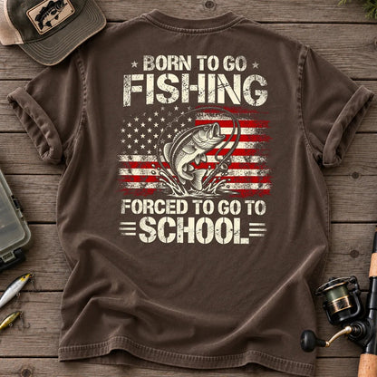 Born to Go Fishing T-Shirt in Espresso