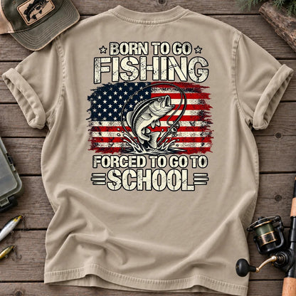 Born to Go Fishing T-Shirt in Sandstone