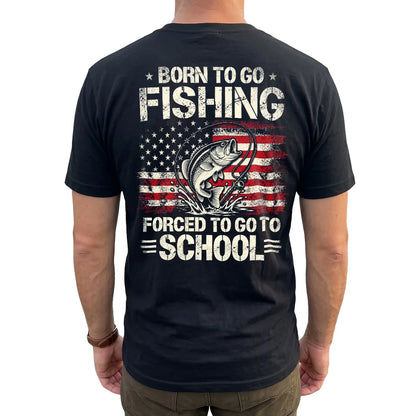 Born to Go Fishing T-Shirt lifestyle mockup