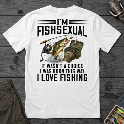 Born to Love Fishing T-Shirt in White