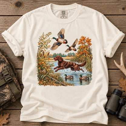 Boykin Spaniel Duck Hunting T-Shirt in Ivory