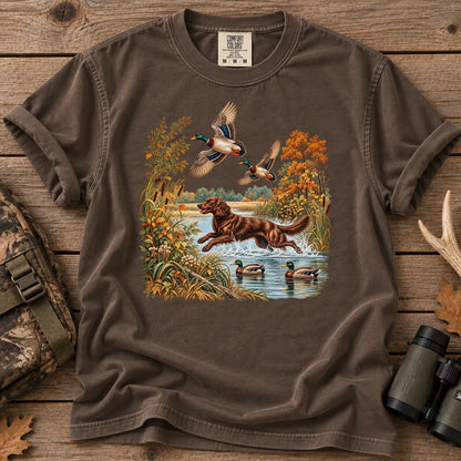 Boykin Spaniel Duck Hunting T-Shirt in Espresso