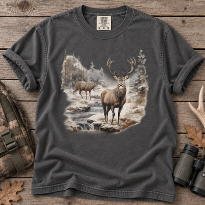 Buck and Doe Wilderness T-Shirt in Pepper