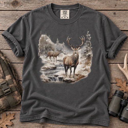Buck and Doe Wilderness T-Shirt in Pepper