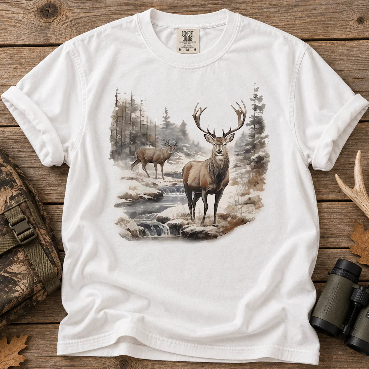 Buck and Doe Wilderness T-Shirt in White