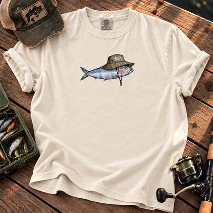 Bucket Hat Fish T-Shirt in Ivory