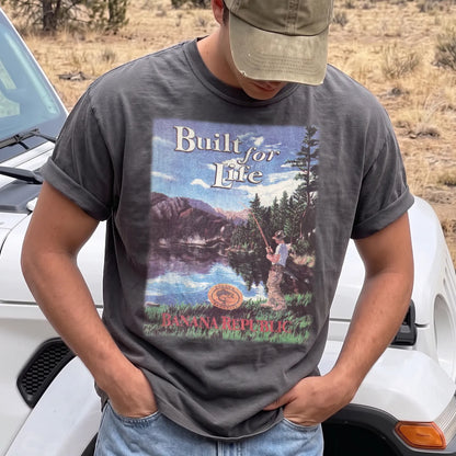 Built for Life Fishing T-Shirt Men model in Pepper