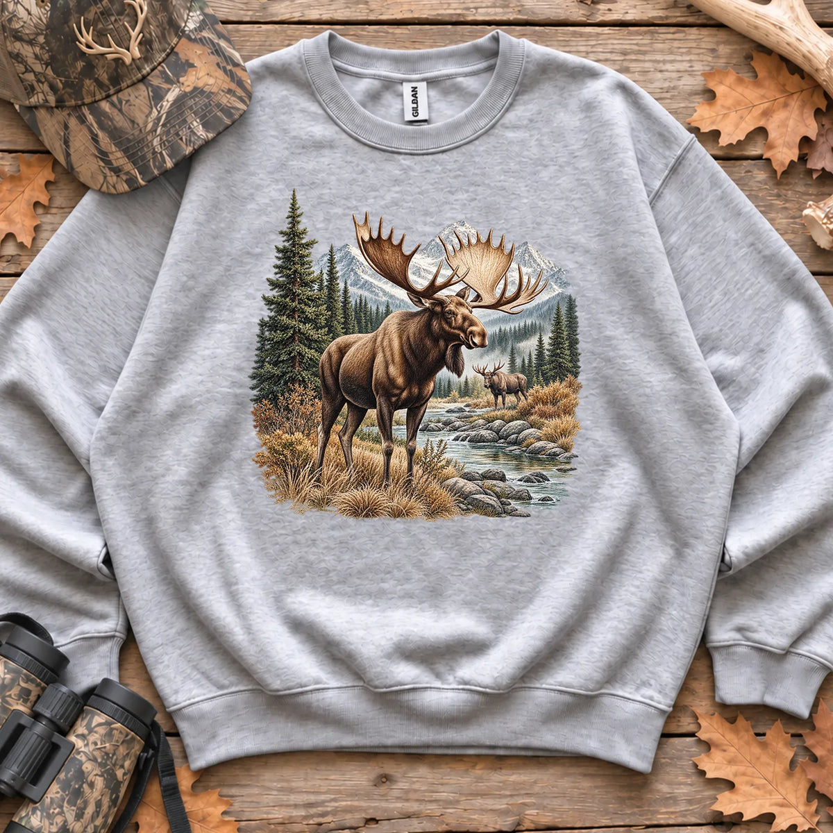 Bull Moose River Sweatshirt in Sport Grey