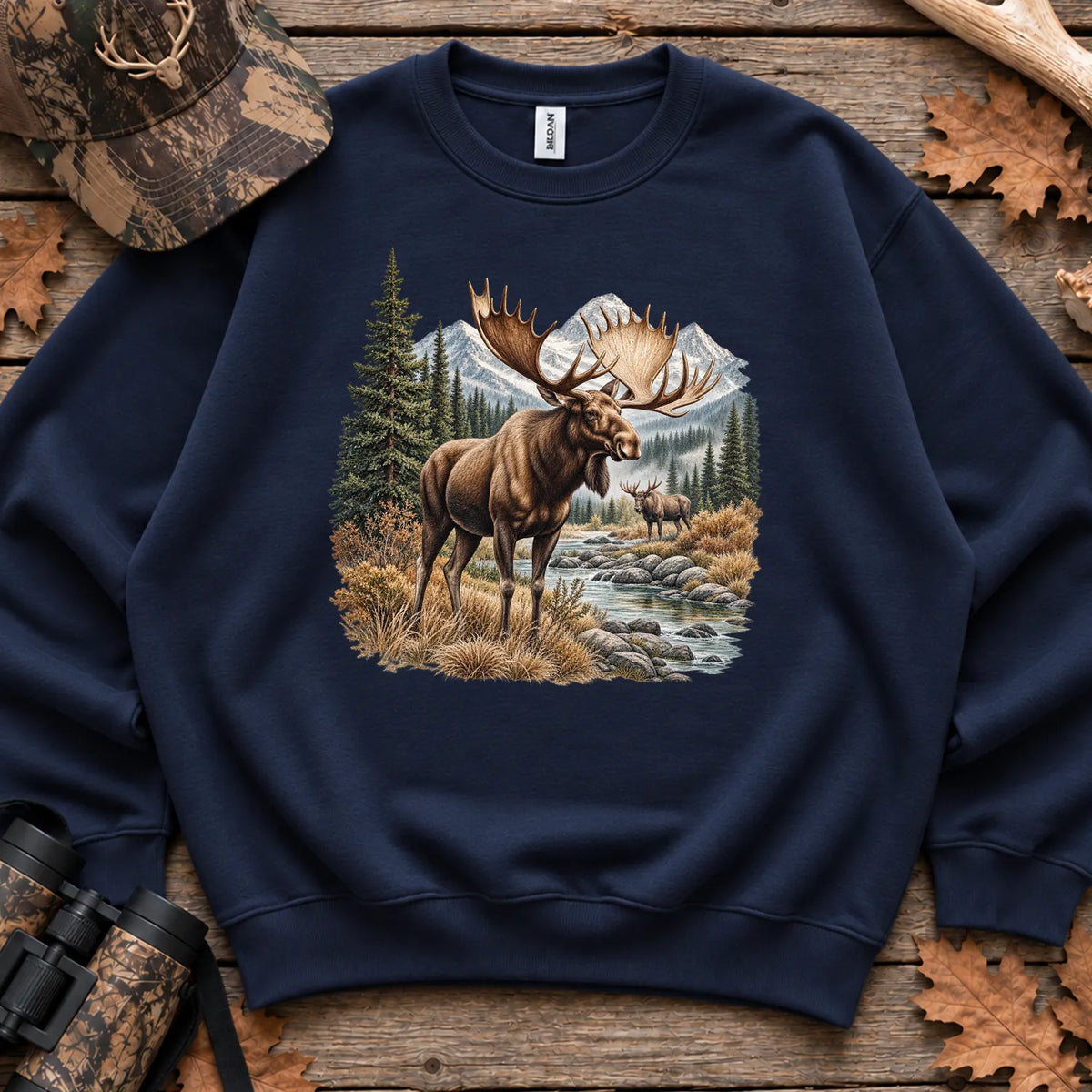 Bull Moose River Sweatshirt in Navy