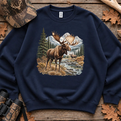 Bull Moose River Sweatshirt in Navy