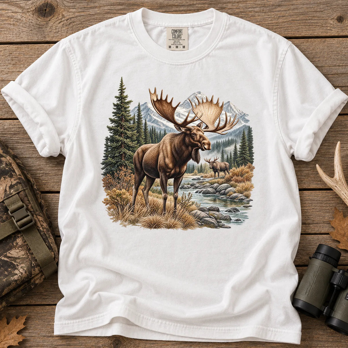 Bull Moose Wilderness T-Shirt in White