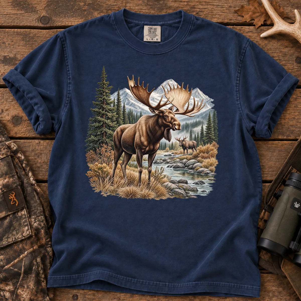 Bull Moose Wilderness T-Shirt in True Navy