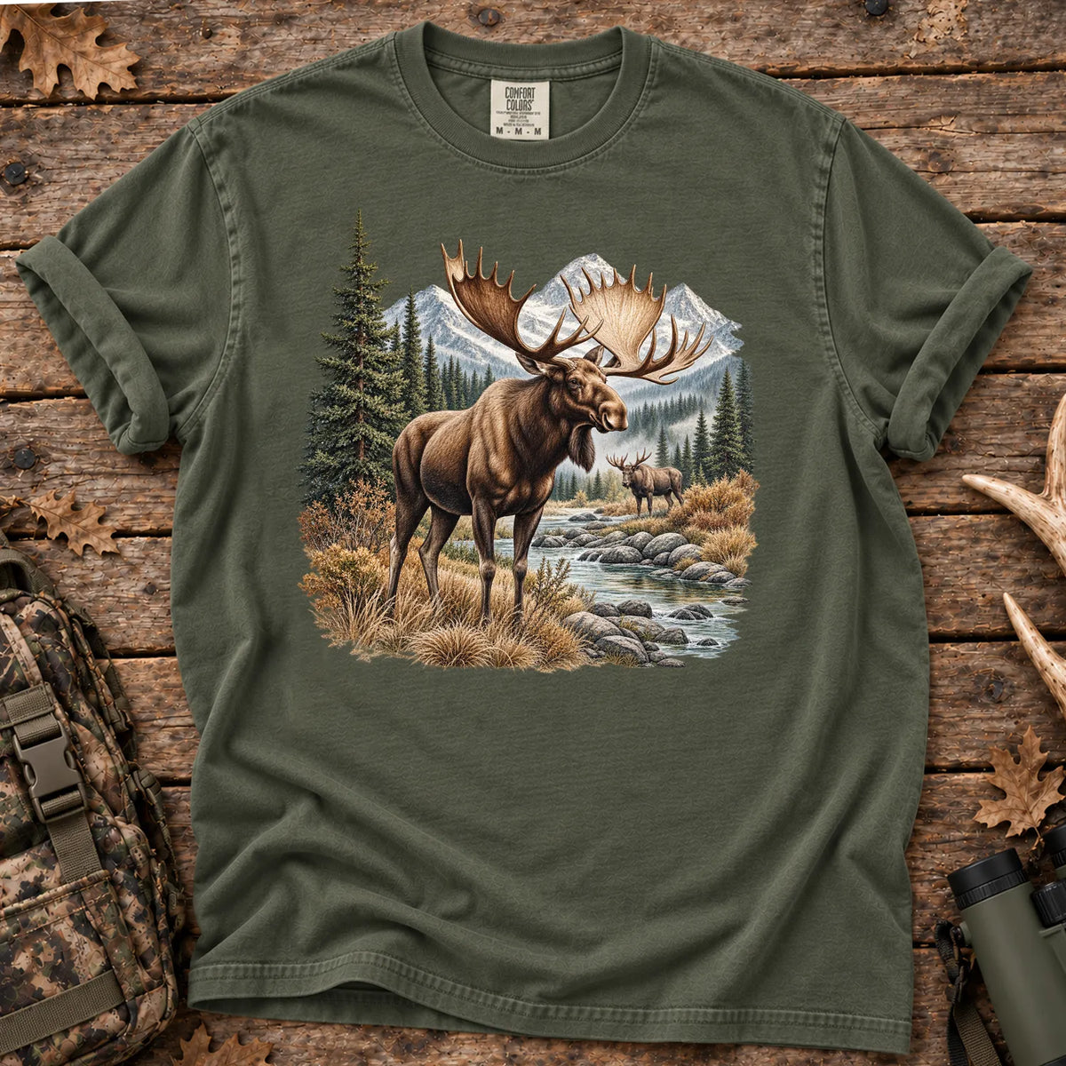 Bull Moose Wilderness T-Shirt in Moss