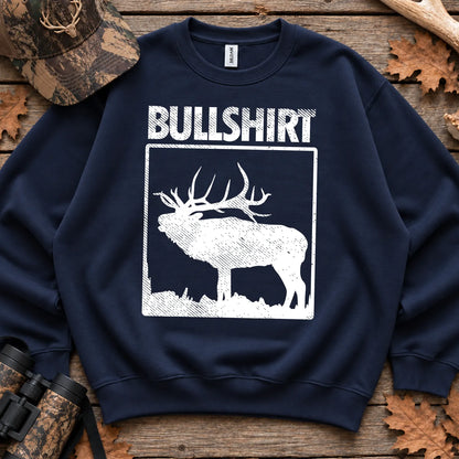 Bullshirt Elk Humor Sweatshirt in Navy