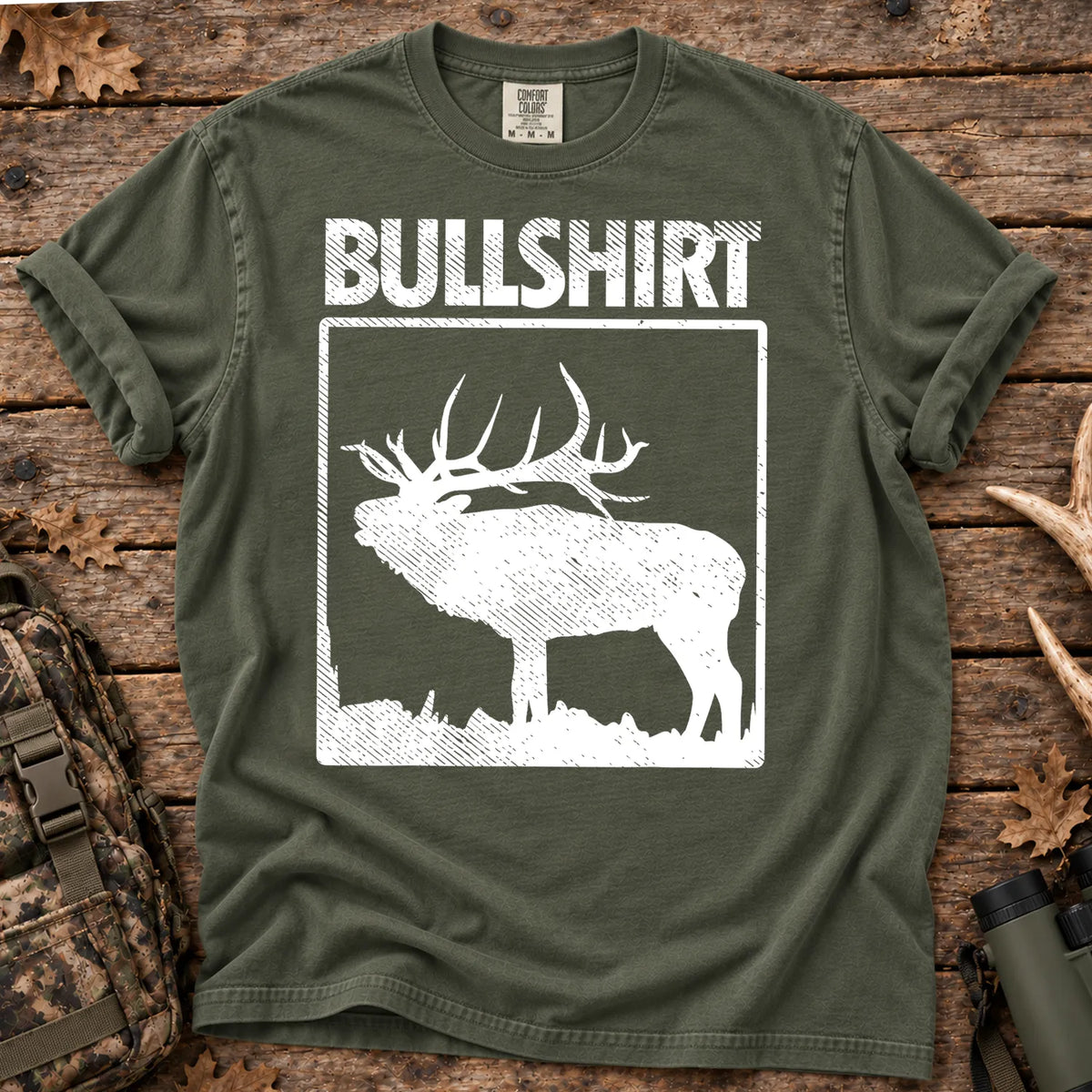 Bullshirt Elk Hunting T-Shirt in Moss