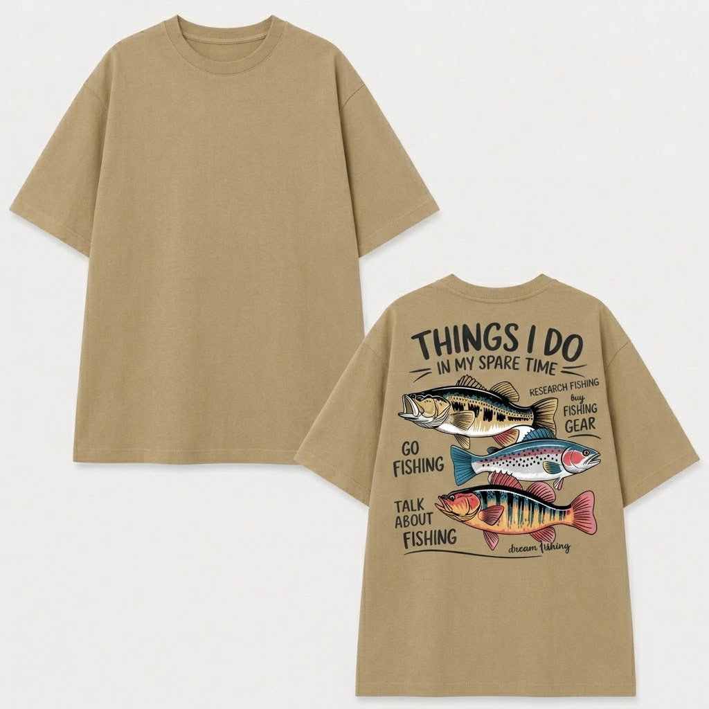 Fishing Things I Do In My Spare Time Shirt, Funny Fishing T-shirt, Fishing Lover Gift, Dad Fishing Shirts