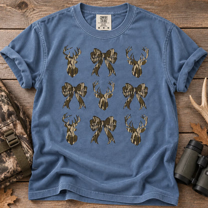 Camo Bow Deer Hunt T-Shirt in Blue Jean