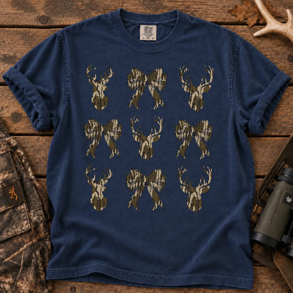 Camo Bow Deer Hunt T-Shirt in True Navy