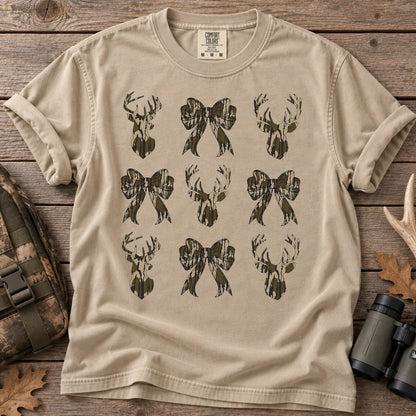 Camo Bow Deer Hunt T-Shirt in Sandstone