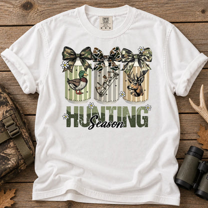 Camo Bow Hunting Season T-Shirt in White