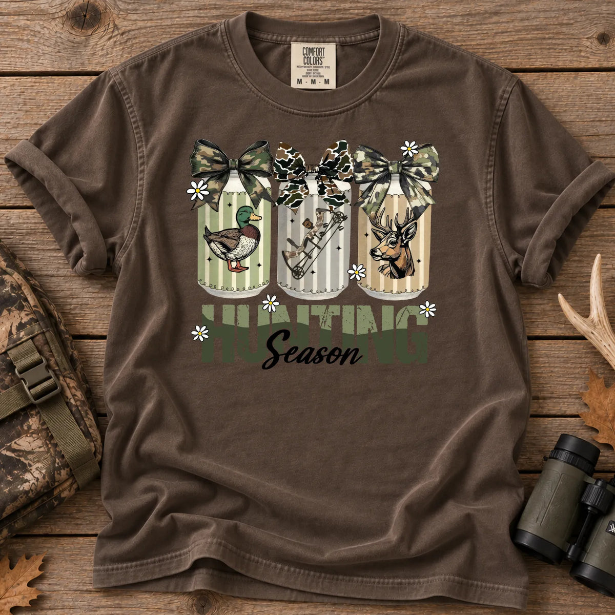 Camo Bow Hunting Season T-Shirt in Espresso