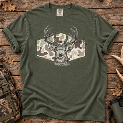 Camo Buck Hunting T-Shirt in Moss