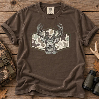 Camo Buck Hunting T-Shirt in Espresso