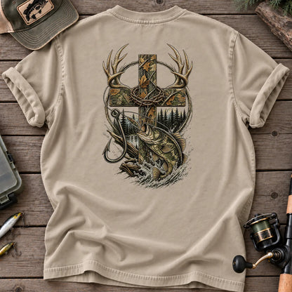 Camo Cross Hunting and Fishing T-Shirt extra mockup