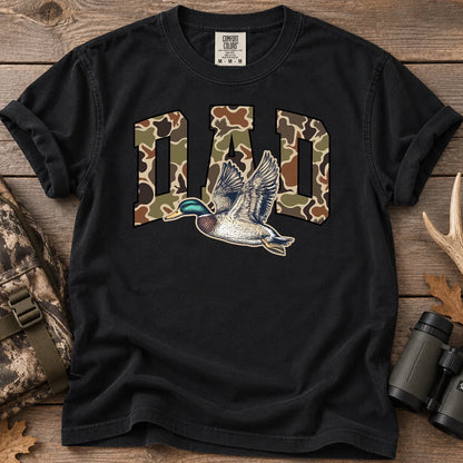 Camo Dad Mallard T-Shirt in Black