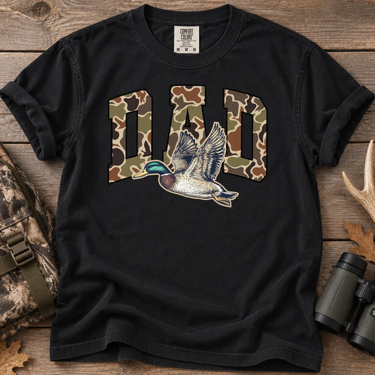 Camo Dad Mallard T-Shirt in Black