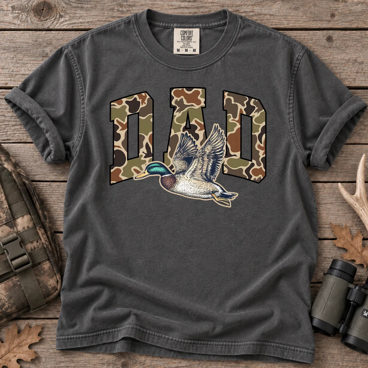 Camo Dad Mallard T-Shirt in Pepper