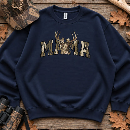 Camo Deer Hunting Mama Sweatshirt in Navy