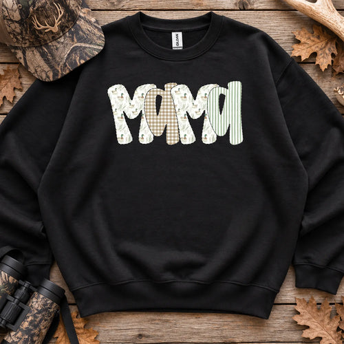 Camo Duck Hunting Mama Script Sweatshirt in Black