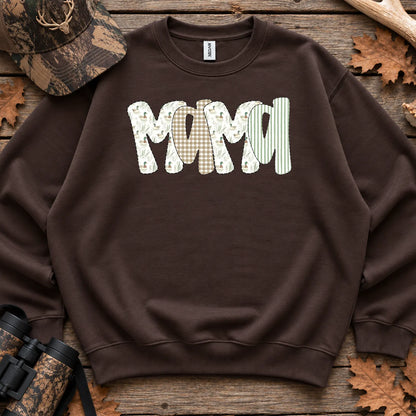 Camo Duck Hunting Mama Script Sweatshirt in Dark Chocolate